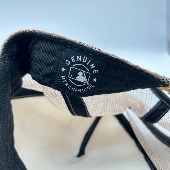 Los Angeles Dodgers‎ Hat Mens OS Tan Snapback Trucker 47 Brand Cap MLB  Baseball - Picture 7 of 9